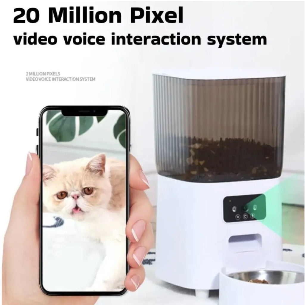 Automatic Pet Feeder with Camera & Wi-Fi - Portion Control & 2-Way Audio